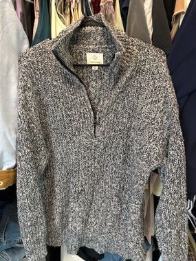 Aerie Offline Marled Knit Sweater in Gray with Multicolor Flecks